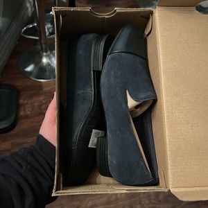 Blue Suede Clarks Loafers